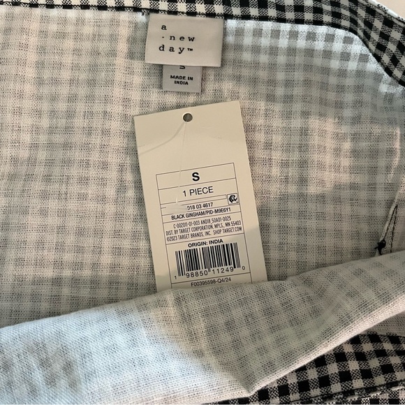 Target A New Day Black Gingham Mini Shift Dress Small - Picture 7 of 10